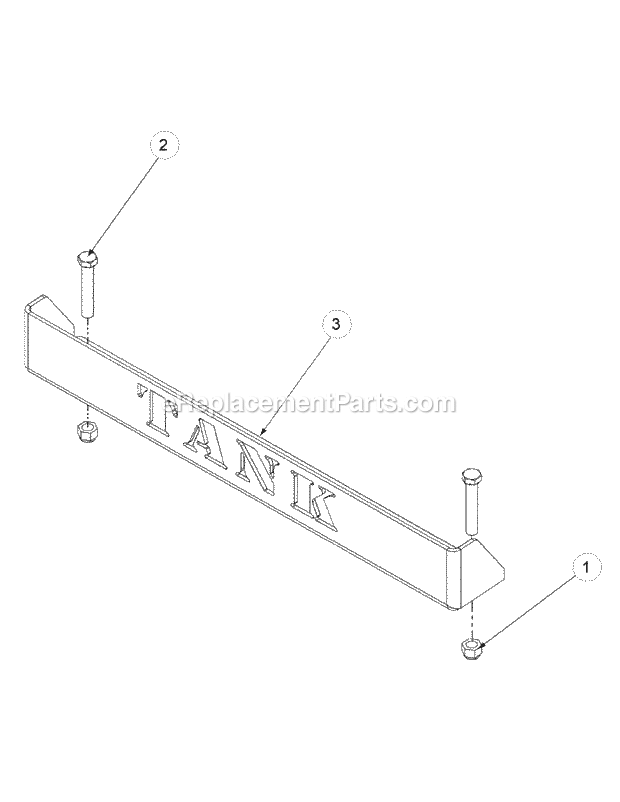 Rear Bumper Diagram and Parts List for M60-KW 53CH5D8X750 Cub Cadet Sprayer